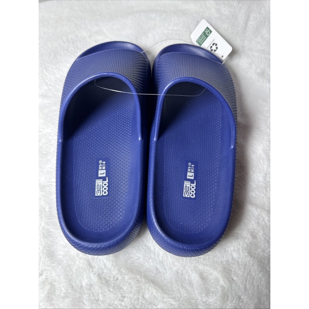 32 Degrees Cool Cushion Navy Slide Sandals Size Large W9-10 / M7-8 - Picture 11 of 11